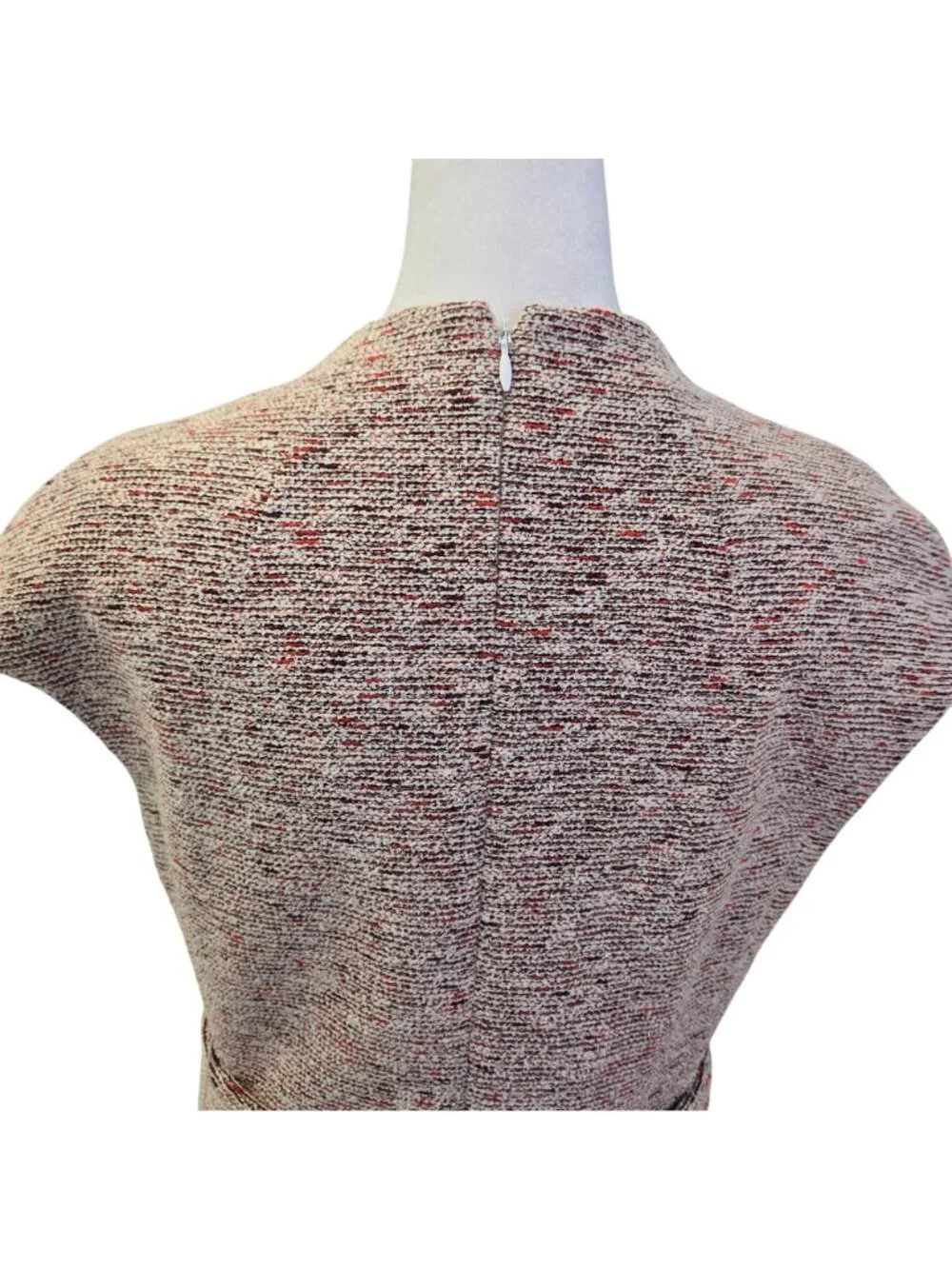 Theory Fancy Tweed Mod Belted Mini Shift Dress Size 8